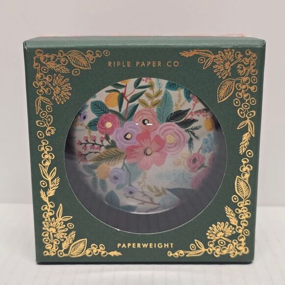 Anthropologie Garden Flowers Paperweight By Rifle Paper Co. NEW - Picture 9 of 9